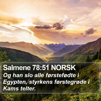 Salmene 78:51 NORSK Bible Verse Image