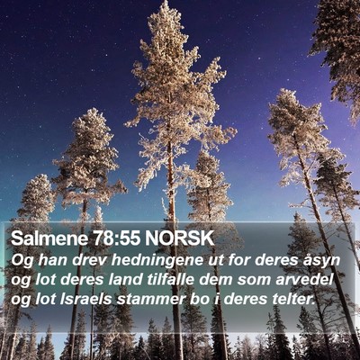 Salmene 78:55 NORSK Bible Verse Image