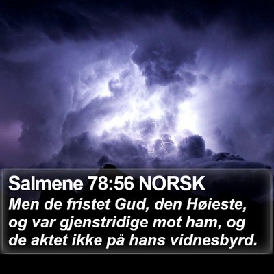 Salmene 78:56 NORSK Bible Verse Image