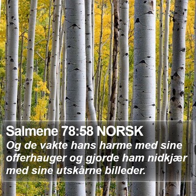 Salmene 78:58 NORSK Bible Verse Image