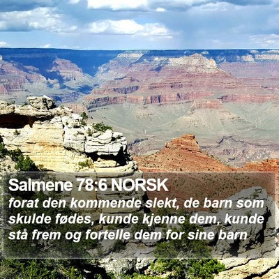Salmene 78:6 NORSK Bible Verse Image