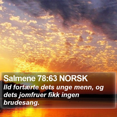 Salmene 78:63 NORSK Bible Verse Image