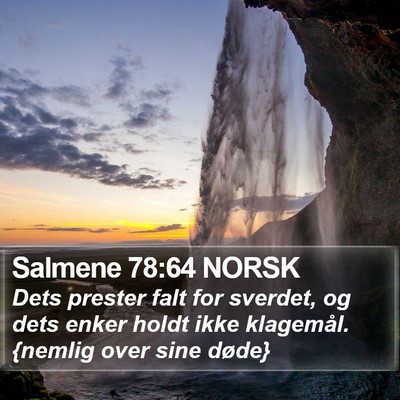 Salmene 78:64 NORSK Bible Verse Image