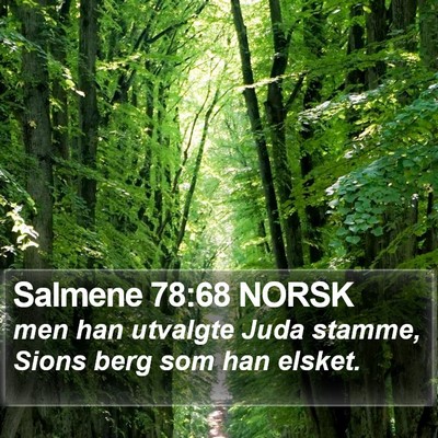 Salmene 78:68 NORSK Bible Verse Image