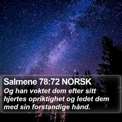Salmene 78:72 NORSK Bible Verse Image