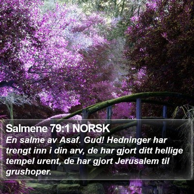 Salmene 79:1 NORSK Bible Verse Image