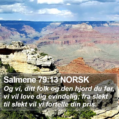 Salmene 79:13 NORSK Bible Verse Image