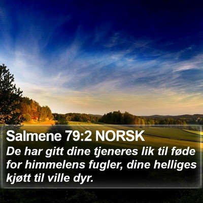 Salmene 79:2 NORSK Bible Verse Image