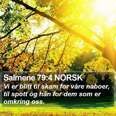 Salmene 79:4 NORSK Bible Verse Image