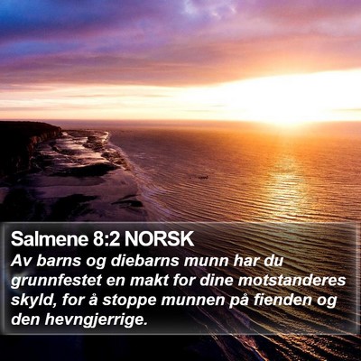 Salmene 8:2 NORSK Bible Verse Image