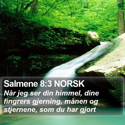 Salmene 8:3 NORSK Bible Verse Image