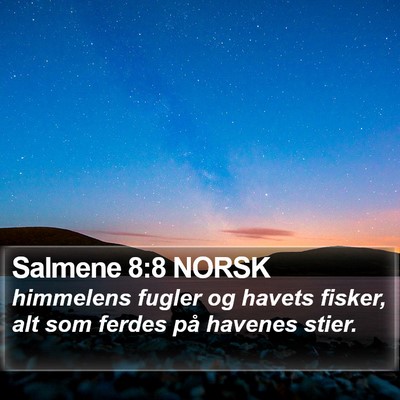 Salmene 8:8 NORSK Bible Verse Image