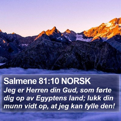 Salmene 81:10 NORSK Bible Verse Image
