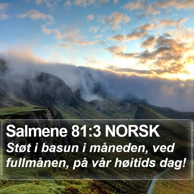 Salmene 81:3 NORSK Bible Verse Image