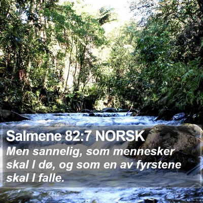 Salmene 82:7 NORSK Bible Verse Image