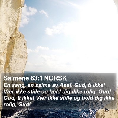 Salmene 83:1 NORSK Bible Verse Image