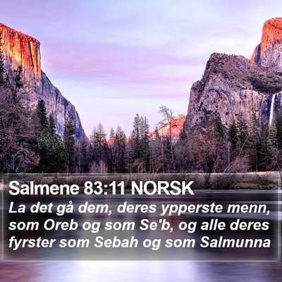 Salmene 83:11 NORSK Bible Verse Image
