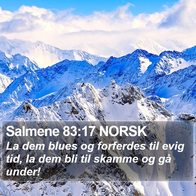 Salmene 83:17 NORSK Bible Verse Image