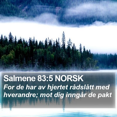 Salmene 83:5 NORSK Bible Verse Image