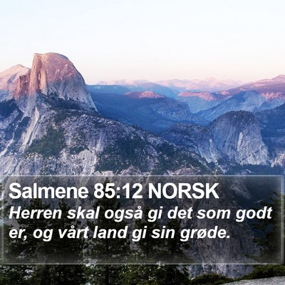 Salmene 85:12 NORSK Bible Verse Image
