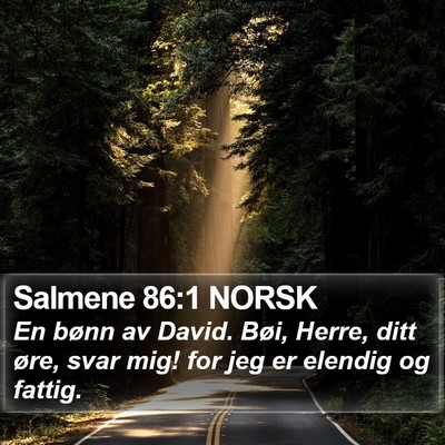 Salmene 86:1 NORSK Bible Verse Image