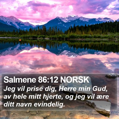 Salmene 86:12 NORSK Bible Verse Image