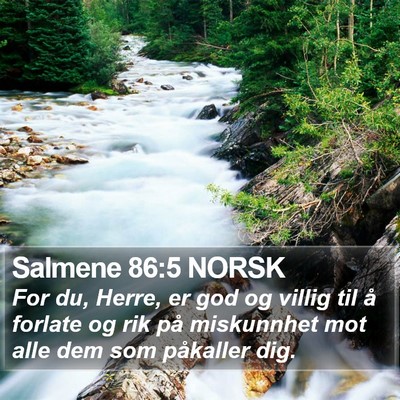 Salmene 86:5 NORSK Bible Verse Image