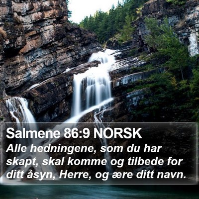 Salmene 86:9 NORSK Bible Verse Image