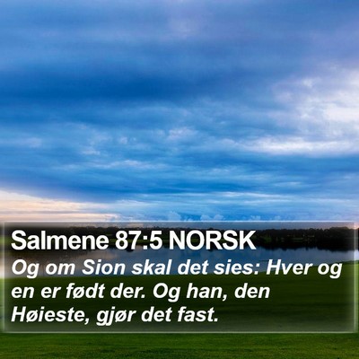 Salmene 87:5 NORSK Bible Verse Image