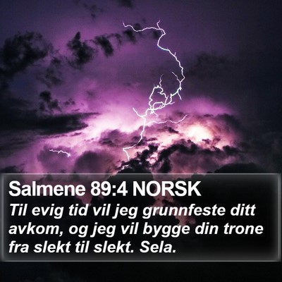Salmene 89:4 NORSK Bible Verse Image