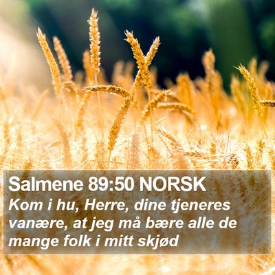 Salmene 89:50 NORSK Bible Verse Image