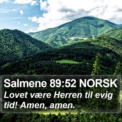 Salmene 89:52 NORSK Bible Verse Image