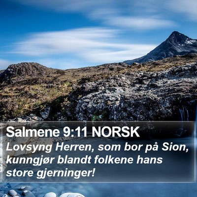 Salmene 9:11 NORSK Bible Verse Image