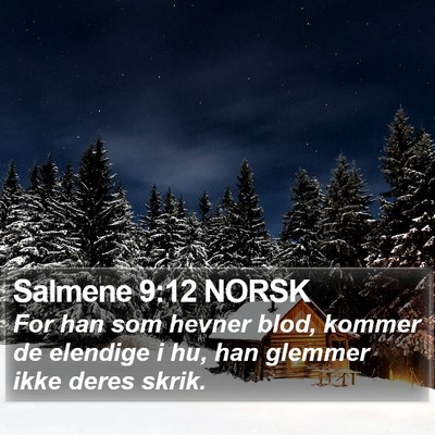 Salmene 9:12 NORSK Bible Verse Image