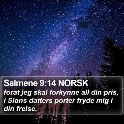 Salmene 9:14 NORSK Bible Verse Image