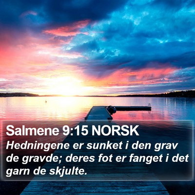 Salmene 9:15 NORSK Bible Verse Image