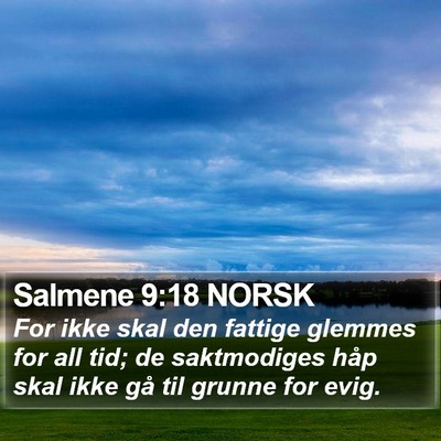 Salmene 9:18 NORSK Bible Verse Image