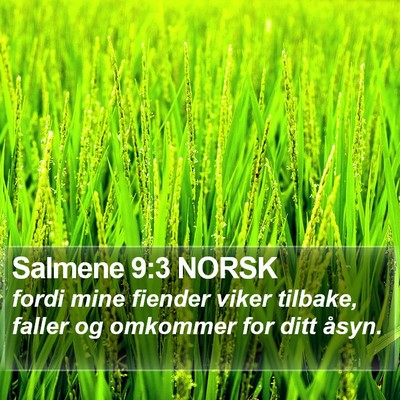 Salmene 9:3 NORSK Bible Verse Image
