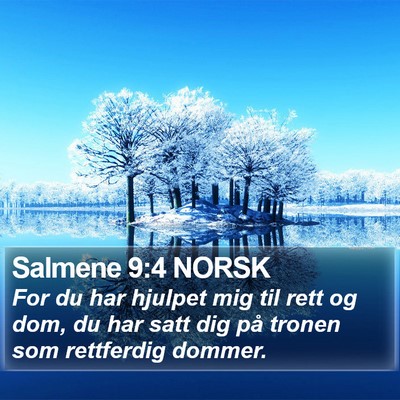 Salmene 9:4 NORSK Bible Verse Image
