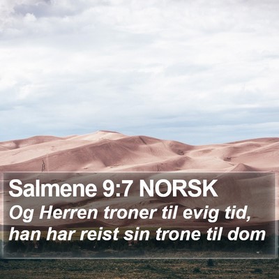 Salmene 9:7 NORSK Bible Verse Image