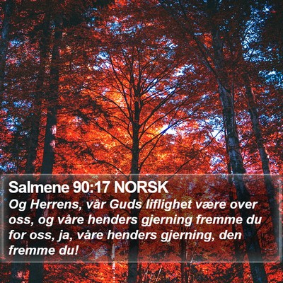 Salmene 90:17 NORSK Bible Verse Image