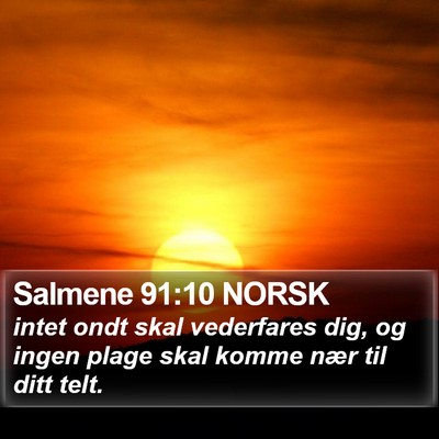 Salmene 91:10 NORSK Bible Verse Image