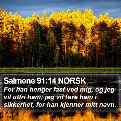 Salmene 91:14 NORSK Bible Verse Image