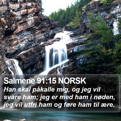 Salmene 91:15 NORSK Bible Verse Image