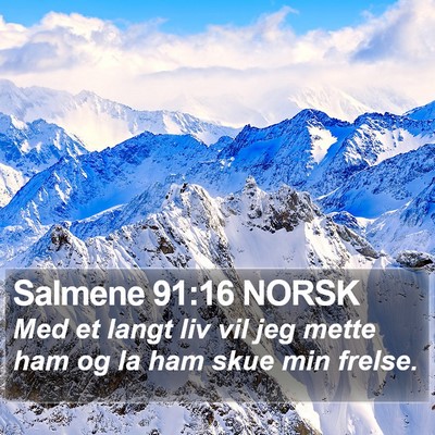 Salmene 91:16 NORSK Bible Verse Image