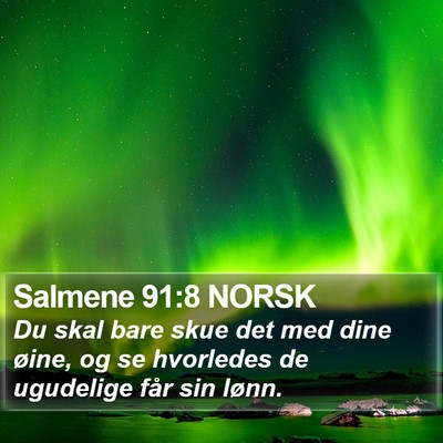 Salmene 91:8 NORSK Bible Verse Image