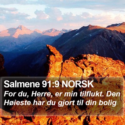 Salmene 91:9 NORSK Bible Verse Image