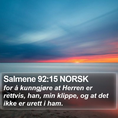 Salmene 92:15 NORSK Bible Verse Image