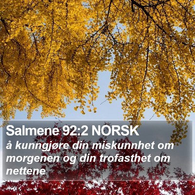 Salmene 92:2 NORSK Bible Verse Image