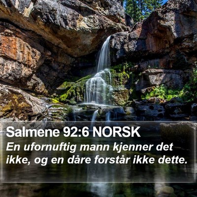 Salmene 92:6 NORSK Bible Verse Image